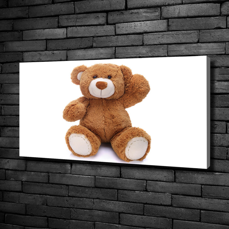 Teddy Bear - No Frame Print on Canvas, 50cm H x 100cm W, No Frame