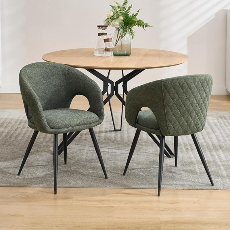 47.5cm H Upholstered Metal Accent, Green