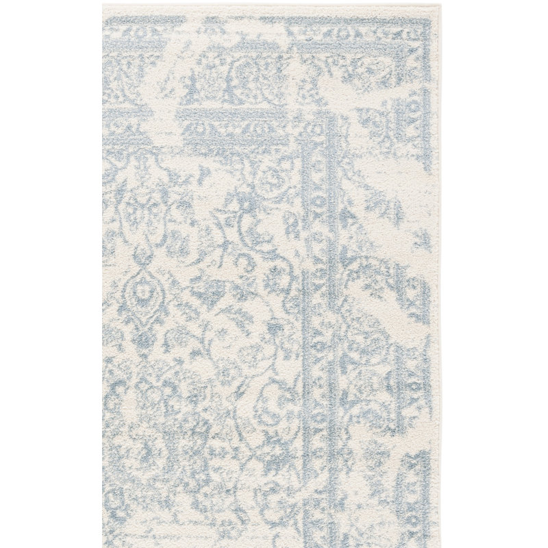 Tapis oriental ivoire / ardoise Nuss, Rectangle 5 pi 1 po x 7 pi 6 po