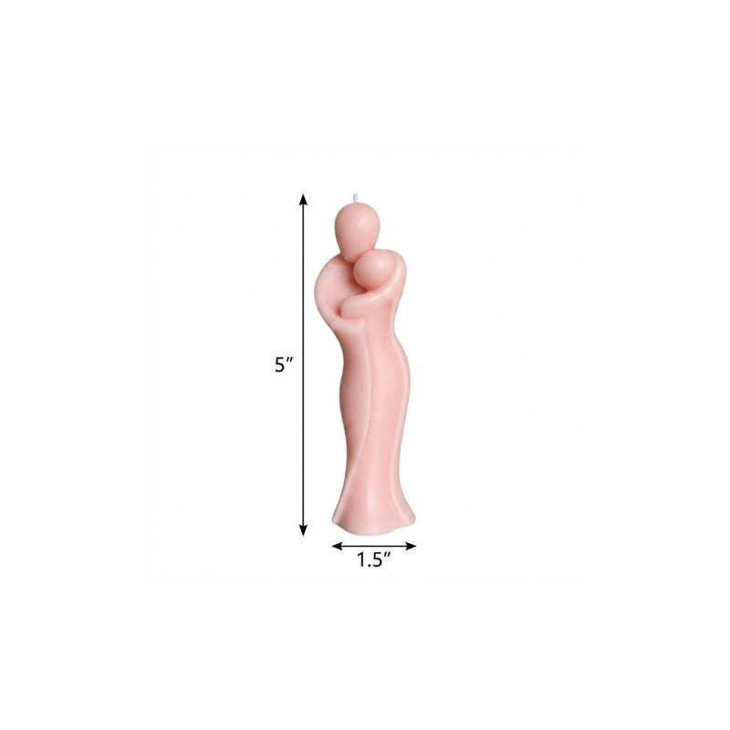 Bougie dimensionnelle 2 "pêche et glace noire parfumée mère et enfant
