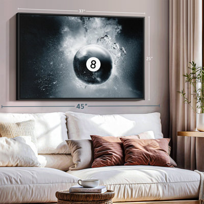 «Eight Ball Water Drop Wall Art»