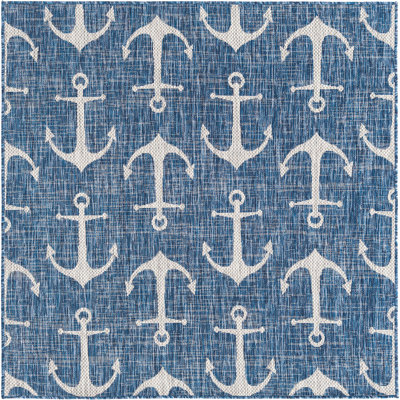 Tapis d'extérieur Ayton couleur mer