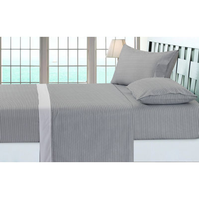 Ensemble de draps rayés en microfibre