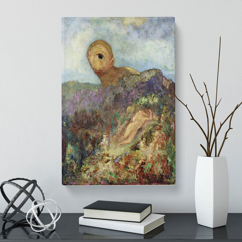 The Cyclops by Odilon Redon - Wrapped Canvas Painting, 50cm H x 35cm W x 3cm D