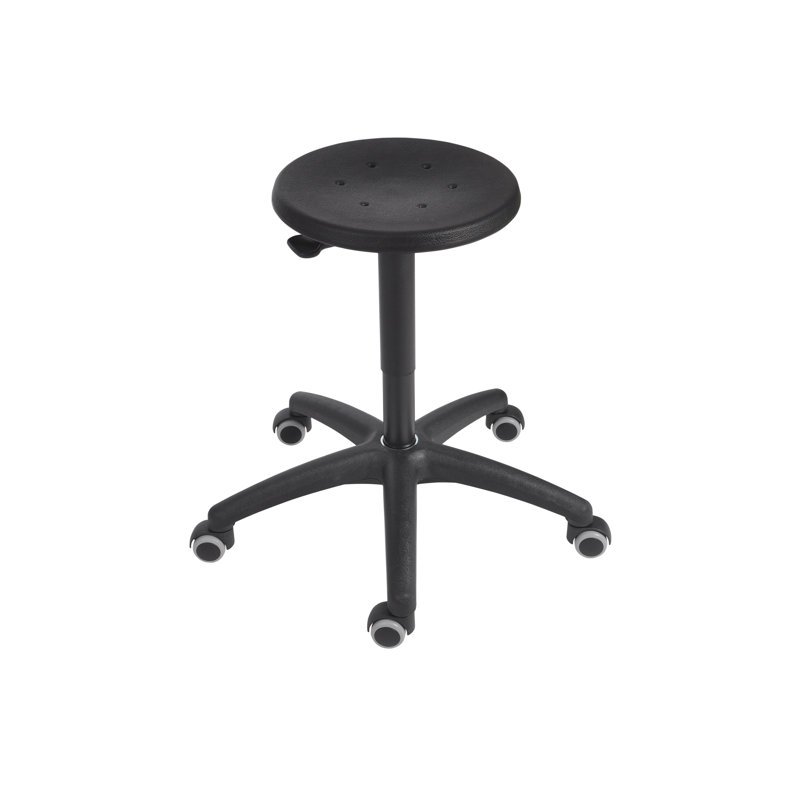 Adjustable Height Industrial Stool with Removable Casters/Wheels