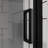 32" - 33.2" Adjustable Width Glass Shower Panel, 6Mm Tempered Clear Glass, Black Finish, Reversible Installation, 180 Pivot, Flexible Hinges, Magnetic Seal Strips For Secure Door And Dry Bathroom-123115393