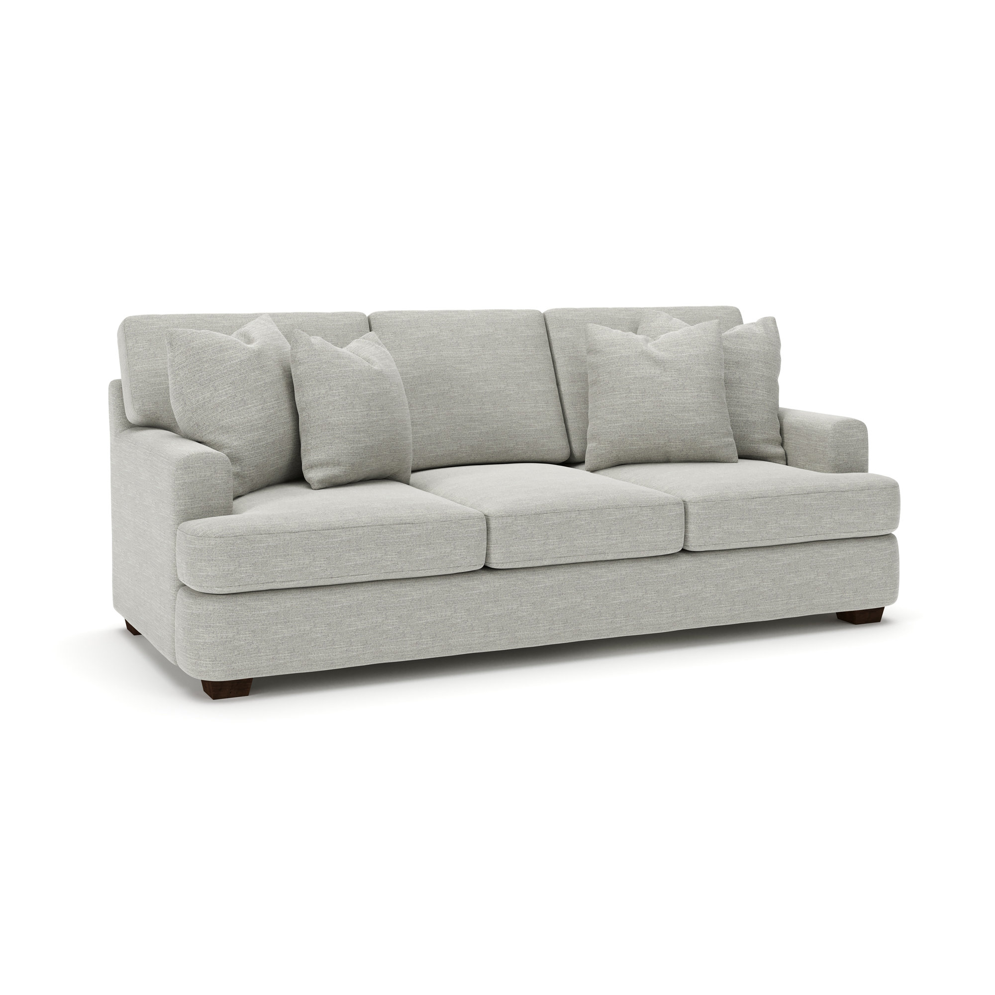 Emilio 90'' Upholstered Sofa, Beat Ash Performance