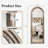Arched Solid Wood Full Length Mirror-202688362