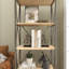 Ensemble de serre-livres en métal avec décorations en bois-848428665