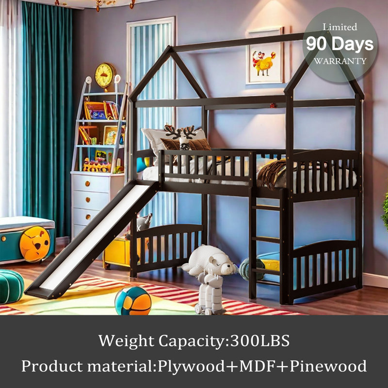 Lit mezzanine simple Alaiyah Kids, Espresso