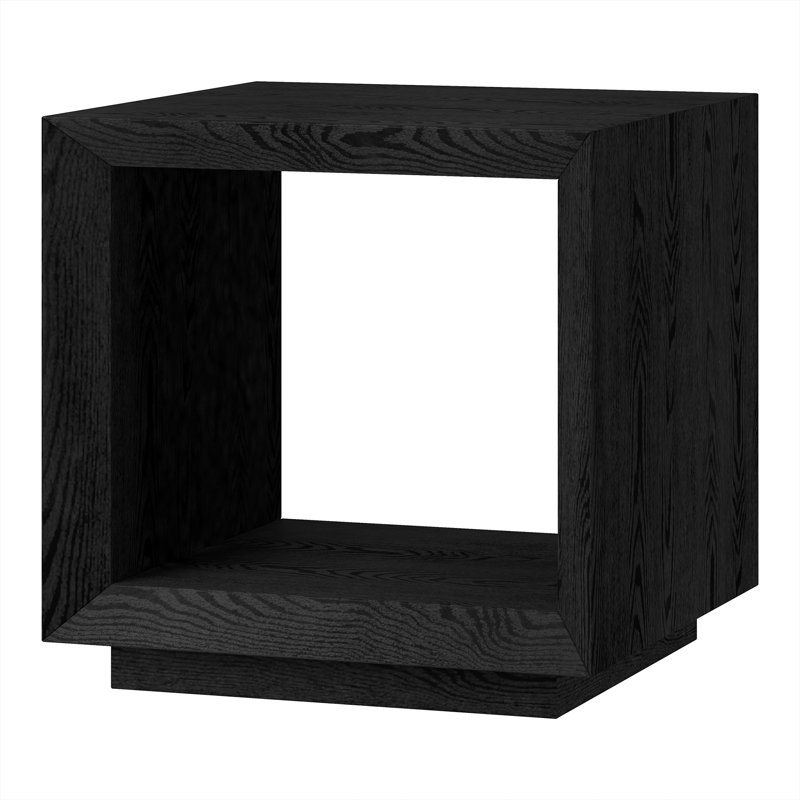 Evie Side Table, Black Grain