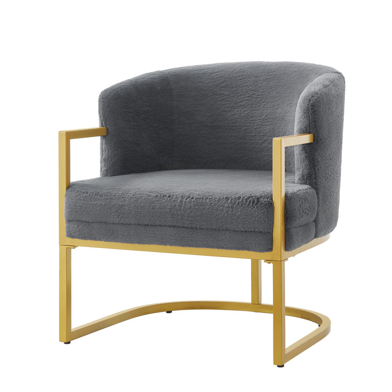 Chaise de lecture rembourrée Modern, Polyester gris