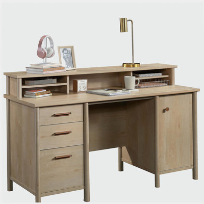 Hutch with Storage Cubbyholes, Maple finish
