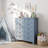 Coastal Blue 6-Drawer Dresser with Silver Shell Handles & Spacious Bedroom Storage