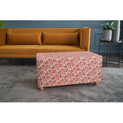 Raesha 83cm Wide No Pattern Pouf Ottoman