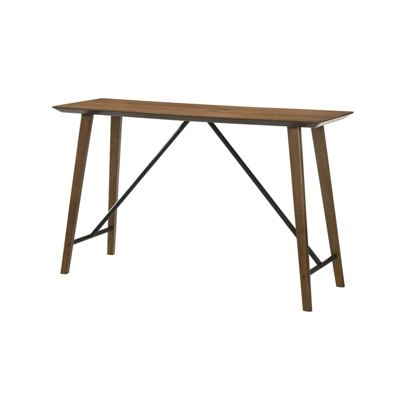 Table de comptoir 59,5 po Mid-Century moderne, noyer