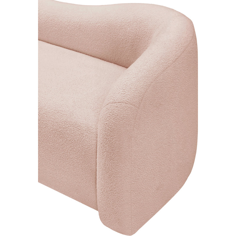 Kali Upholstered Armchair, Pink Teddy Fabric