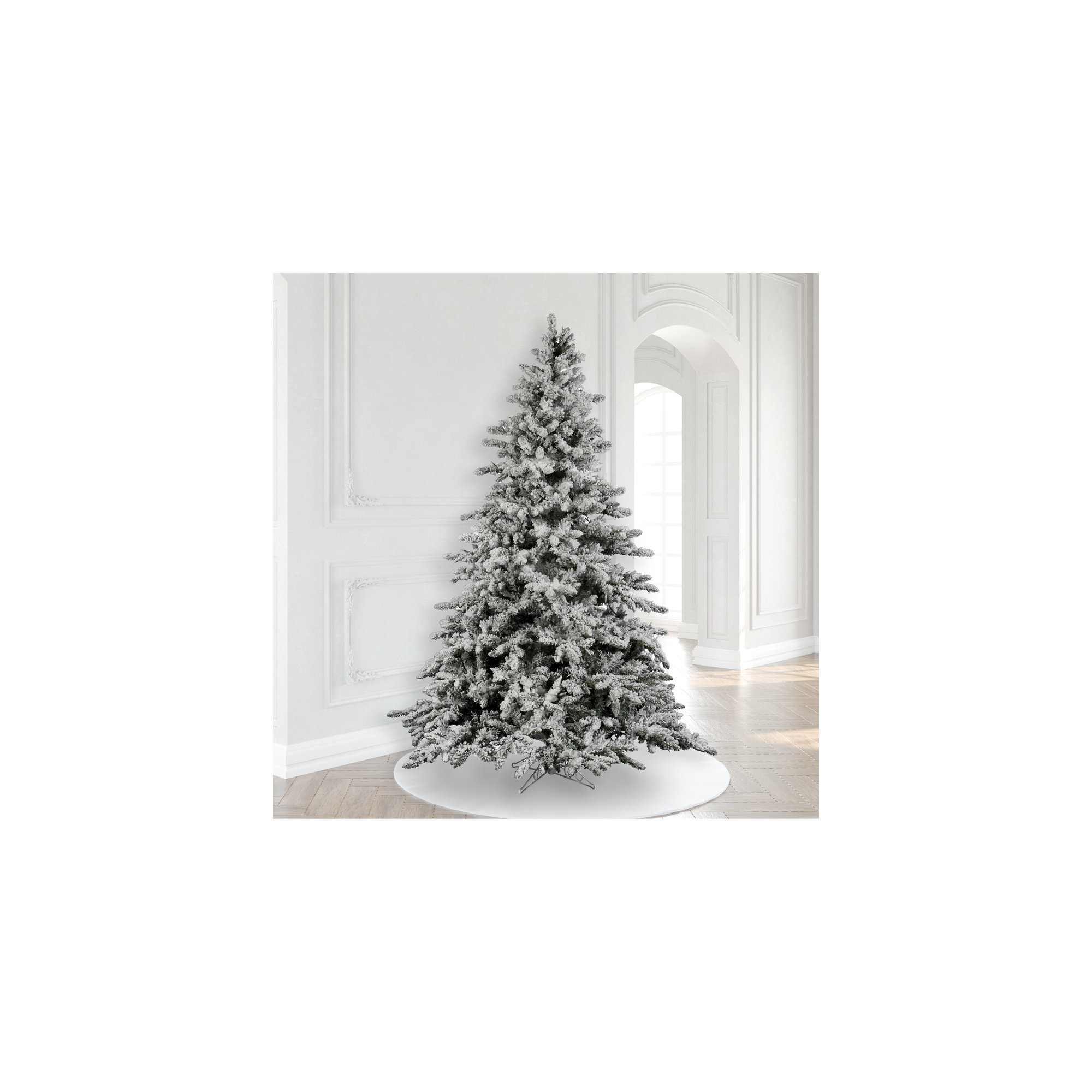 Green/White Fir Artificial Christmas Tree, 12' H