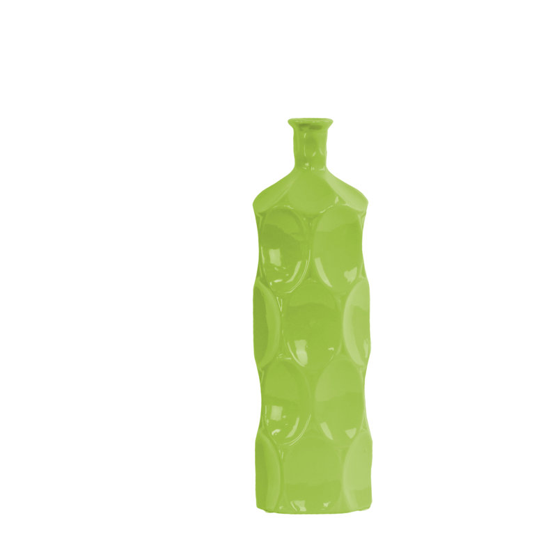 Vase de table 17,75 po Eaglin, H 14 po x l 4,75 po x p 4,75 po, Vert