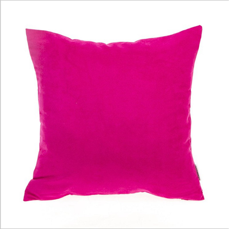 (With Or Without Inserts) Set of 2 Solid Colors Pillows, Throw Pillow, Fushia