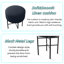 Tabouret de coiffeuse à coussins ronds PC-1531501788