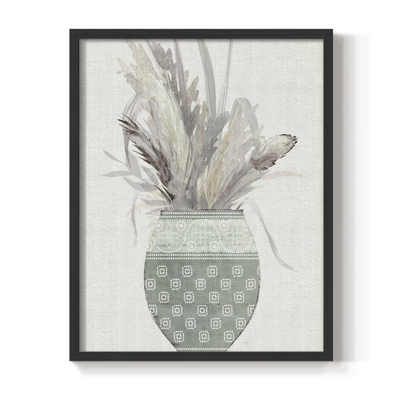 Bandhani Arrangement II, reproduction encadrée - bois massif, H 30 po x l 24 po, Noir, noir, noir, noir