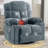 Oversized Massage Swivel Recliner Chair with Lumbar Heating for Living Room Rocker Recliner with Cup Holders and USB Charge Port, for Adult-1418222920