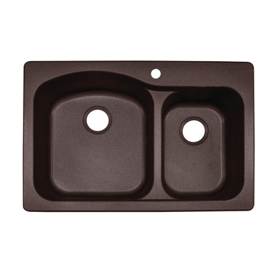 Gravity 33" L x 22" W Double Basin Undermount Kitchen Sink