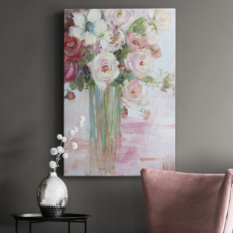 Toile tendue avec châssis Botanical Blooms, H 18 po x l 12 po x P 1,5 po
