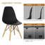 Ensemble de 2 chaises d'appoint de salle à manger de style Mid-Century moderne DSW-1129597399