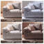 Causeuse modulaire en mélange de duvet à 2 places 2 pièces Modern Chenille Cloud, assemblage sans outil, housses lavables-131507353