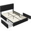Upholstered Bed Frame with Drawer Storage-370691892-380821006