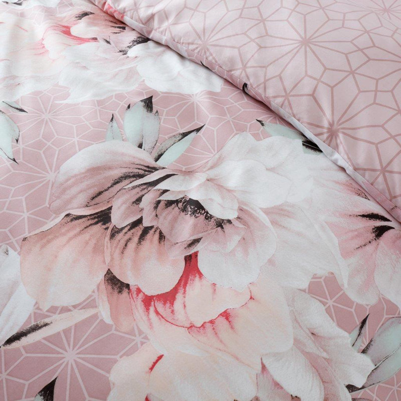 Cotton Blend Floral Duvet Cover Set with Pillowcases Included, King