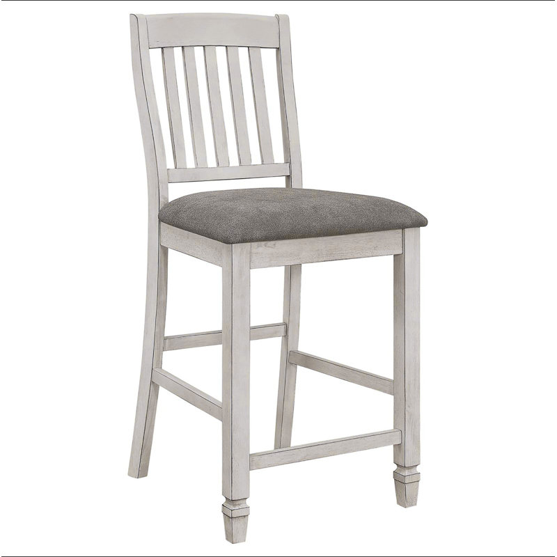 Chaise à hauteur de comptoir Nutmeg et crème rustique (ensemble de 2)