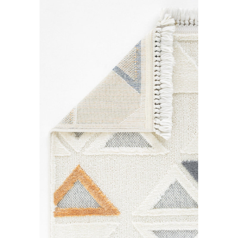 Rishaun Geometric Machine Made Indoor / Outdoor Area Rug, Runner 3'3" x 11'6"