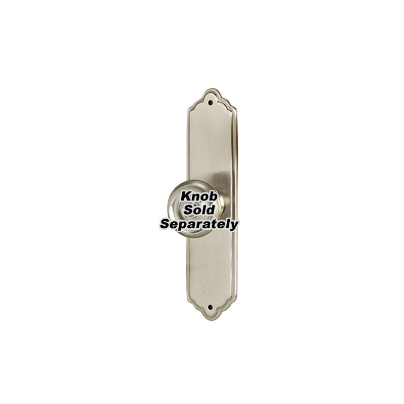 Contre-plaque rectangulaire contemporaine 4 po, Nickel satiné