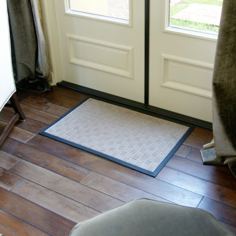 Tapis d'entrée bleu en caoutchouc absorbant, tapis d'entrée extérieur antidérapant