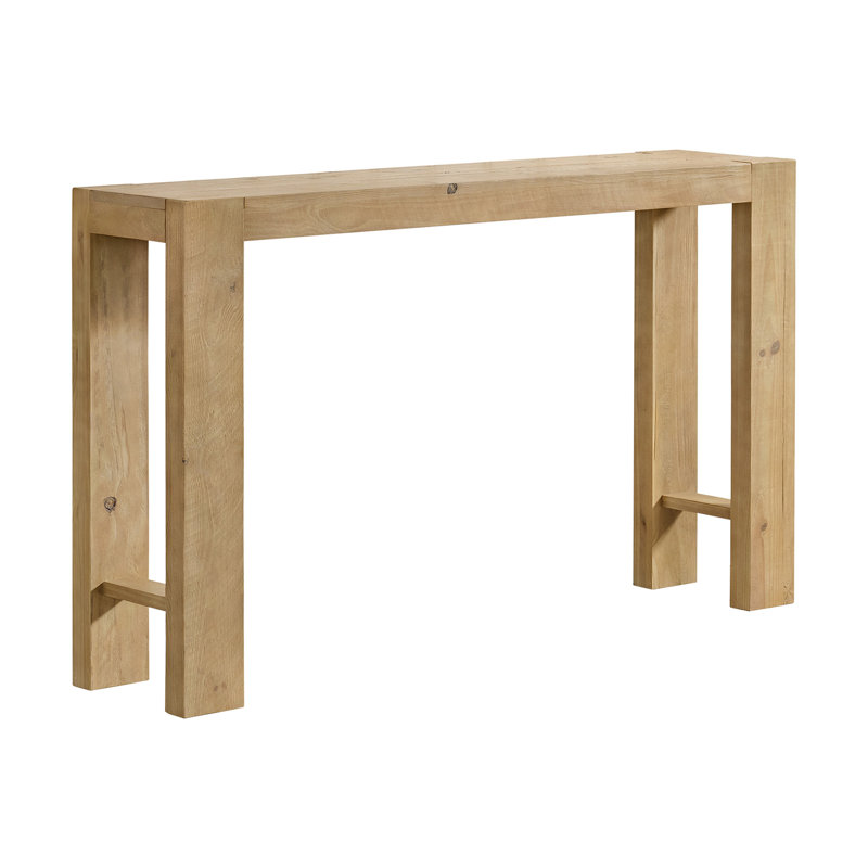 Solid Wood 56" Console Table, Light Oak, Light Oak, 32" H x 56" W x 12" D