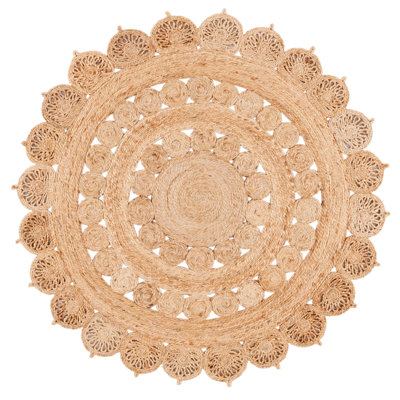 Tapis en jute tissé à la main Natural Fiber 605