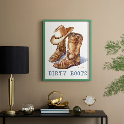 Dirty Boots Framed Print - Solid Wood