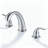8" Widespread Double Handle Waterfall Bathroom Faucet with Pop-Up Drain