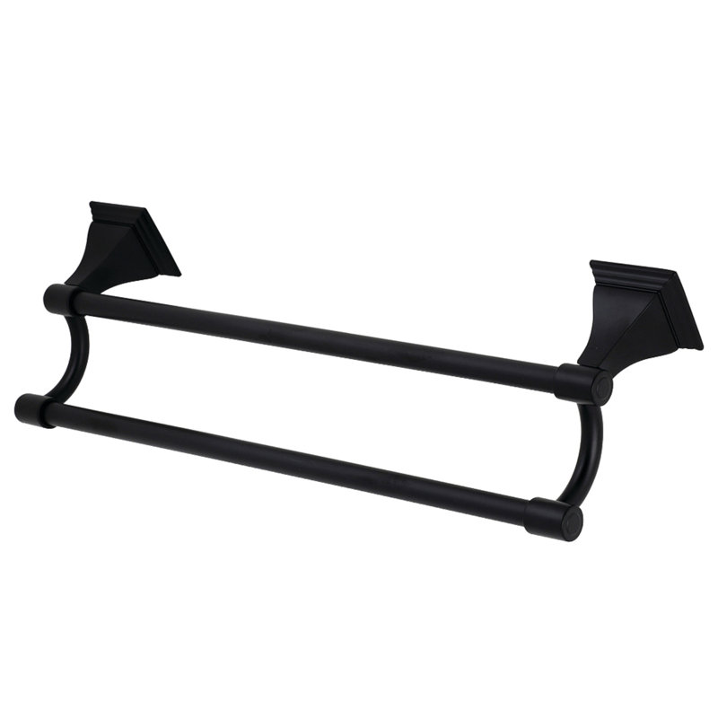 Kingston Brass Monarch Dual Towel Bar, Matte Black