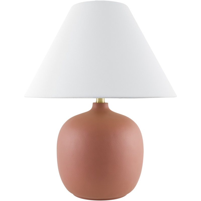 Burlison Makurdi Table Lamps, White, Terracotta
