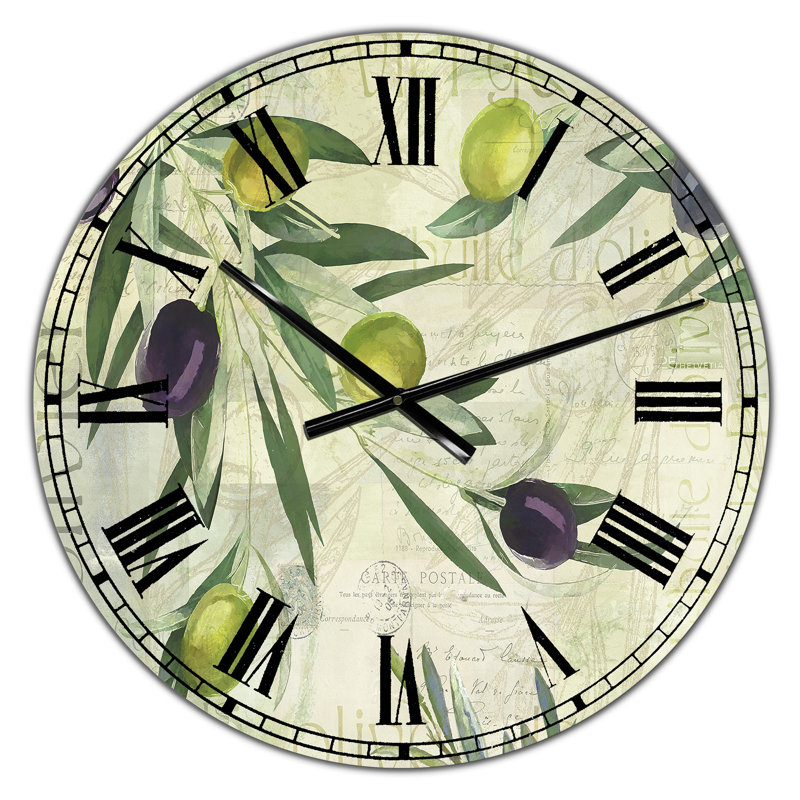 Olives de Nice - Horloge murale surdimensionnée, Surdimensionné
