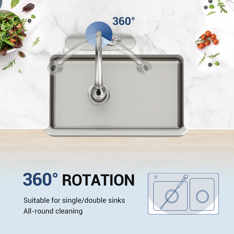 Brushed Nickel High-Arc Pull-Out Spray Kitchen Faucet
