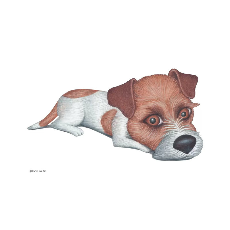 Jack Russell Terrier, H 8 po x l 12 po x P 0,75 po
