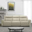 Canapé Cobe, fauteuil inclinable manuel, 41 po, bois massif, cuir fleur-101759030
