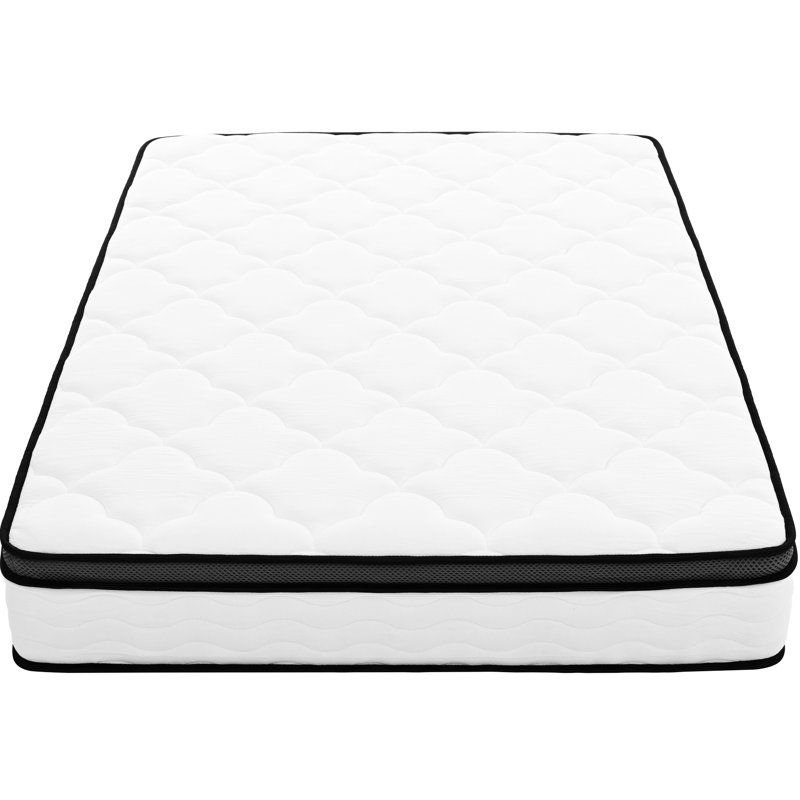Matelas double de 12 pouces, mi-ferme, relief, confort respirant, mousse à mémoire de forme, ressorts ensachés individuellement, gris, crème et style moderne, soulagement de la chambre à coucher, respirant, moderne,