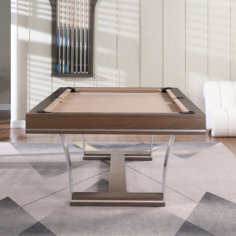 Barcelona Playcraft 8'' Slate Pool Table with Professional Installation Included, Red, Yes