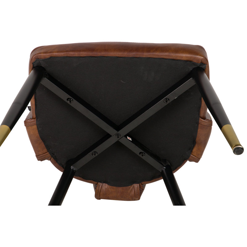 111.76cm H Upholstered Side Chair in Brown